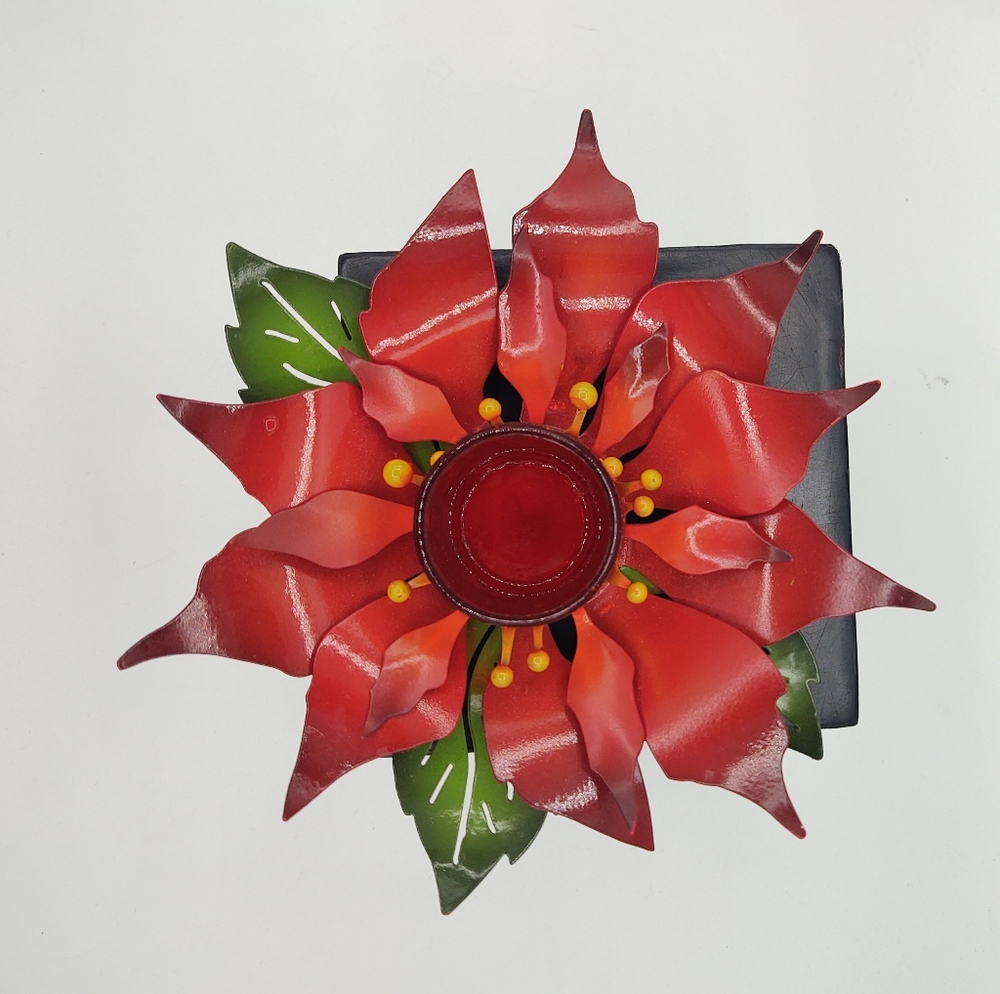 Figi Poinsettia Votive Candle Holder